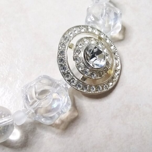 Holiday Statement Bracelet | Sparkling OOAK Glam | Handmade Gift for Large Wrist - Picture 11 of 15